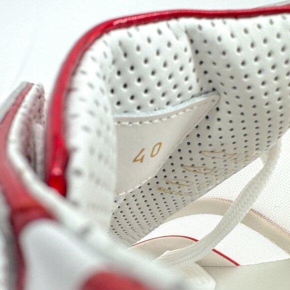 Christian Louboutin Sharkina White Mesh Red Sneakers Size 40 US 10 Women's 6917 - Picture 14 of 15